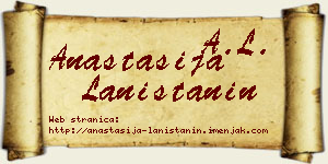 Anastasija Laništanin vizit kartica